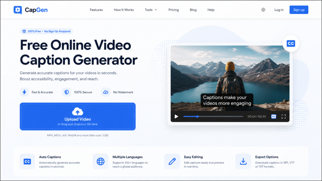 best free auto caption generator no watermark
