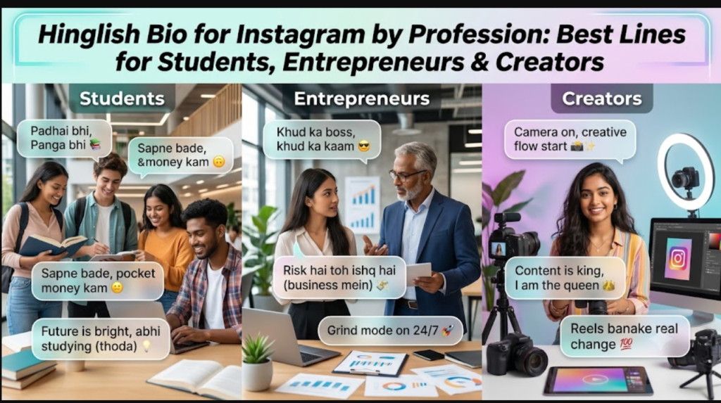 hinglish bio for instagram by profession